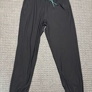 Chubbies Pants Mens Sz L Black Sport Joggers Training Athletic Blue Drawstring